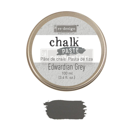 EDWARDIAN GREY Chalk Paste Re-Design with Prima, Mixed Media - Raised Stencil Medium, 100ml - Chalk Paste - Baillea's Interiors -