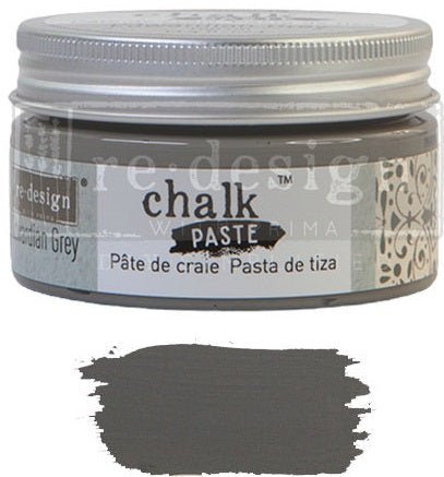 EDWARDIAN GREY Chalk Paste Re-Design with Prima, Mixed Media - Raised Stencil Medium, 100ml - Chalk Paste - Baillea's Interiors -