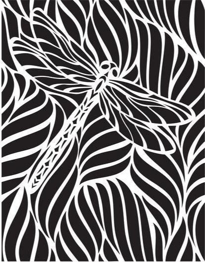 ENCHANTED GARDEN 4 Part Stencils 17.78cm x 22.86cm each by Belles and Whistles - Stencil - Baillea's Interiors -