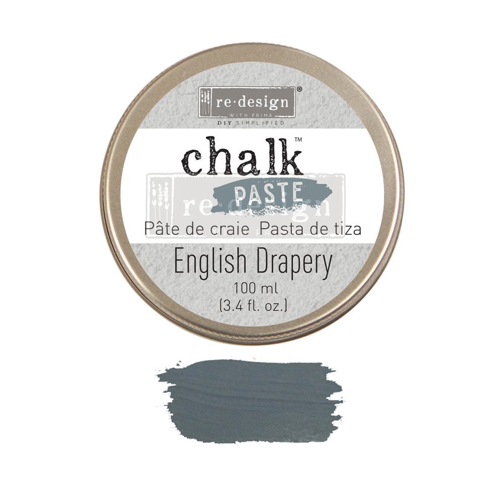 ENGLISH DRAPERY Chalk Paste Re-Design with Prima, Mixed Media - Raised Stencil Medium, 100ml - Chalk Paste - Baillea's Interiors -