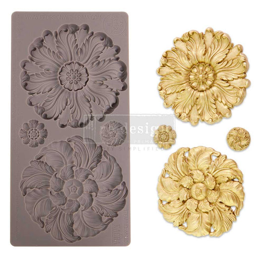 ENGRAVED MEDALLIONS Decor Mould Re-Design with Prima 5" x 10" - Moulds - Baillea's Interiors -