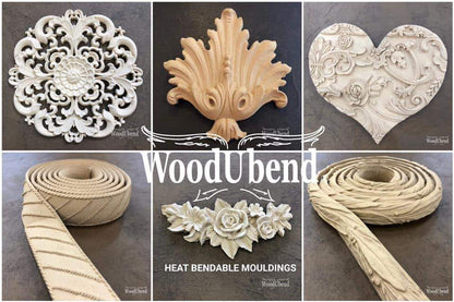 PEDIMENT Decorative Antique Moulding Applique WoodUbend  1237