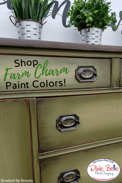 FARMHOUSE GREEN - Dixie Belle - Celery Green Chalk Mineral Paint - 118ml/4oz - 236ml/8oz - 473ml/16oz - 946ml - Paint - Chalk and Mineral - Baillea's Interiors -