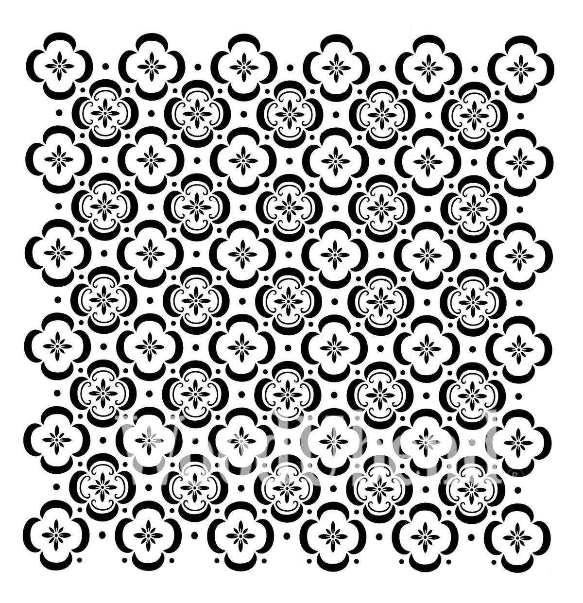 FLOOR TILE Stencil - 50cm X 50cm - Stencil - Baillea's Interiors -