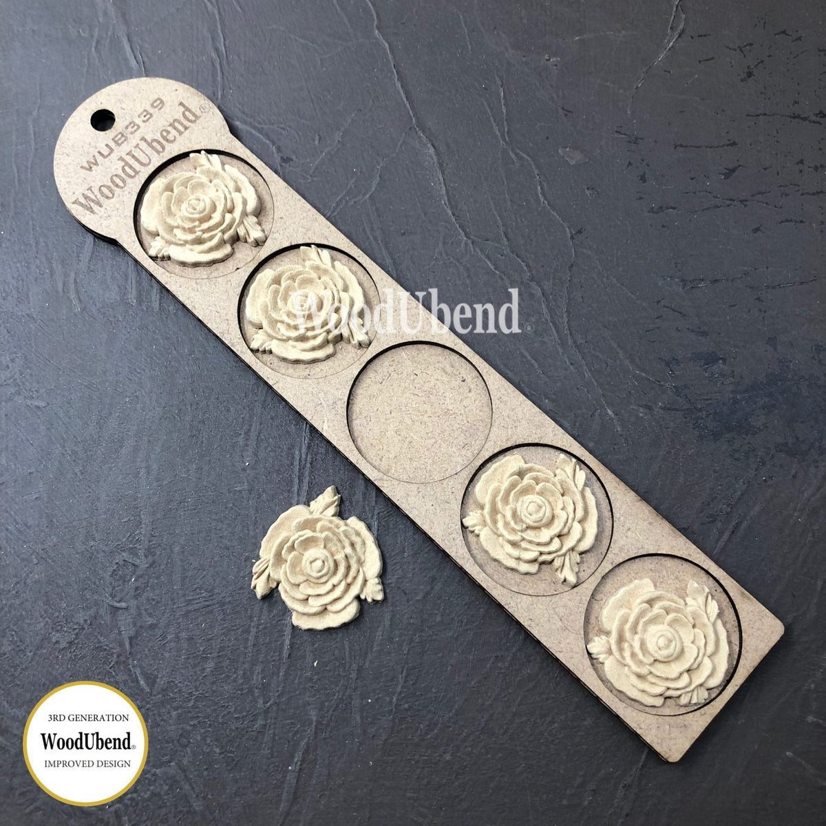 FLOWER Decorative Antique Moulding Applique WoodUbend 0339 - Moulding - Baillea's Interiors -