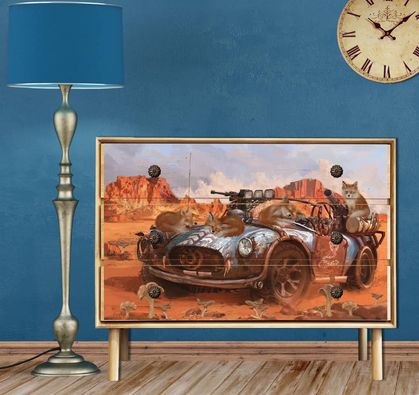 FOX PATROL - Decor Weave for Decoupage – 88.8cm x 55.5cm - Hokus Pokus - Decoupage - Baillea's Interiors -