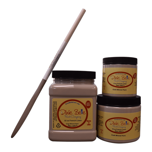FRENCH LINEN - Dixie Belle - Light Taupel Mineral Chalk Paint - 118ml/4oz - 236ml/8oz - 473ml/16oz - 946ml - Paint - Chalk and Mineral - Baillea's Interiors -