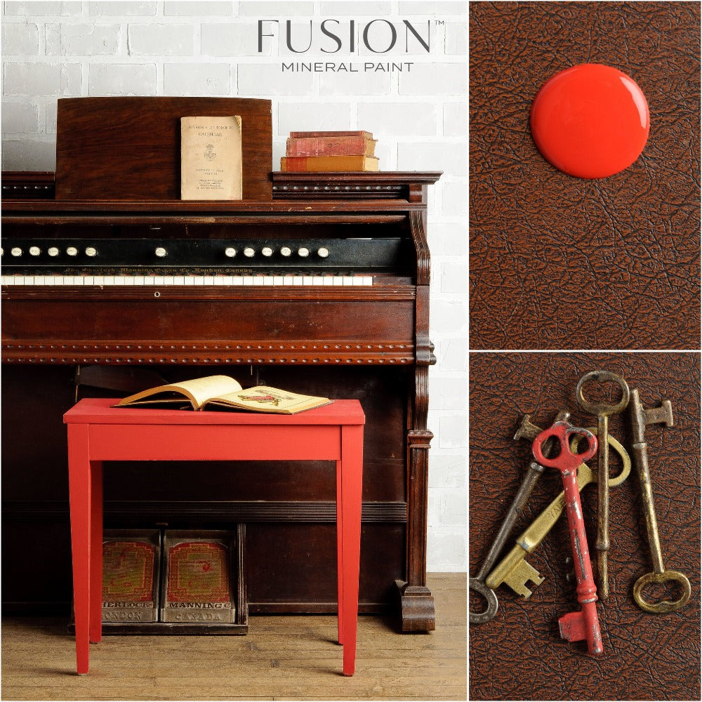 Fort York Red is an extremely popular vibrant fire engine red that really pops with excitement in a neutral room.