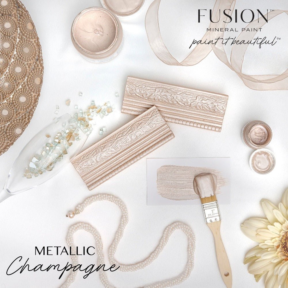 Fusion Metallics - CHAMPAGNE - 37ml/250ml - Paint - Metallic - Baillea's Interiors -