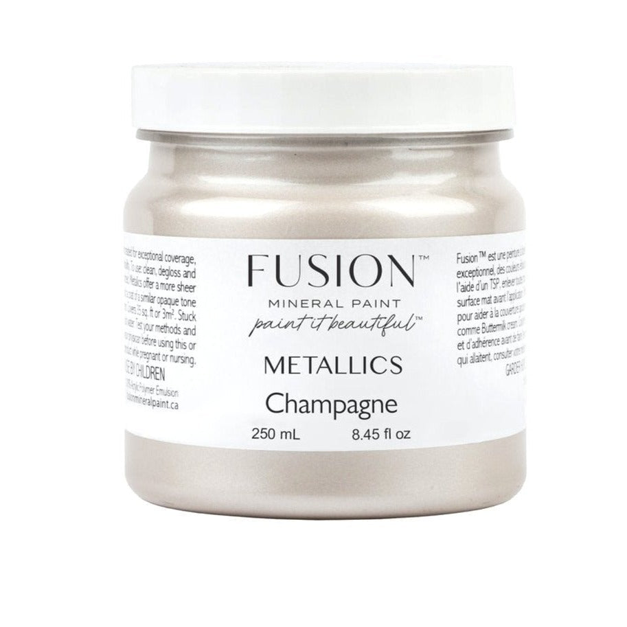 Fusion Metallics - CHAMPAGNE - 37ml/250ml - Paint - Metallic - Baillea's Interiors -