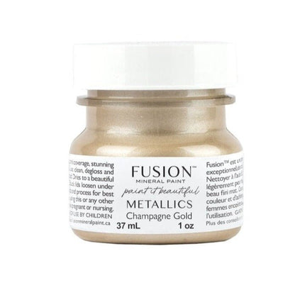 Fusion Metallics - CHAMPAGNE GOLD - 37ml/250ml - Paint - Metallic - Baillea's Interiors -