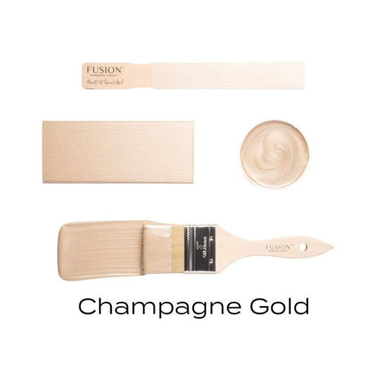 Fusion Metallics - CHAMPAGNE GOLD - 37ml/250ml - Paint - Metallic - Baillea's Interiors -