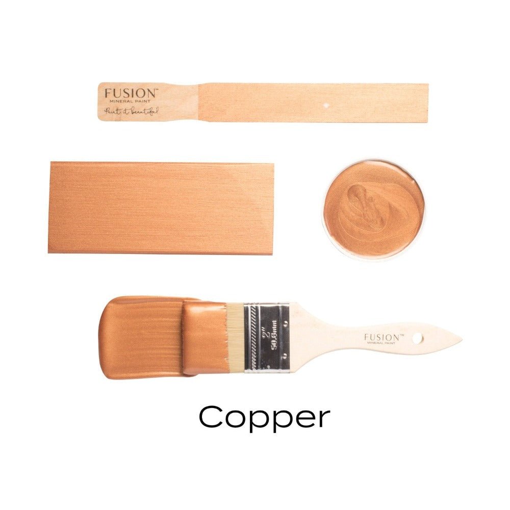 Fusion Metallics - COPPER - 37ml/250ml - Paint - Metallic - Baillea's Interiors -