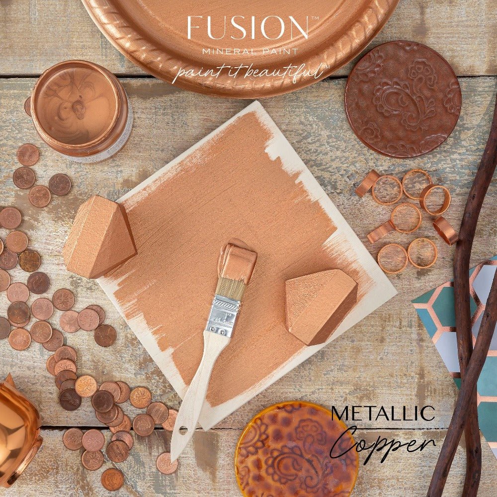 Fusion Metallics - COPPER - 37ml/250ml - Paint - Metallic - Baillea's Interiors -