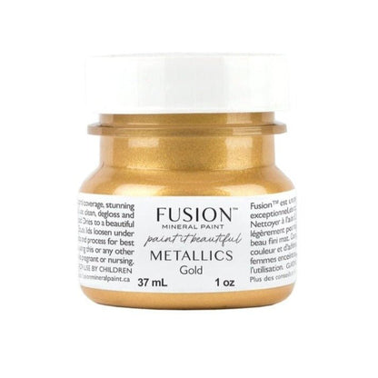 Fusion Metallics - GOLD - 37ml/250ml - Paint - Metallic - Baillea's Interiors -