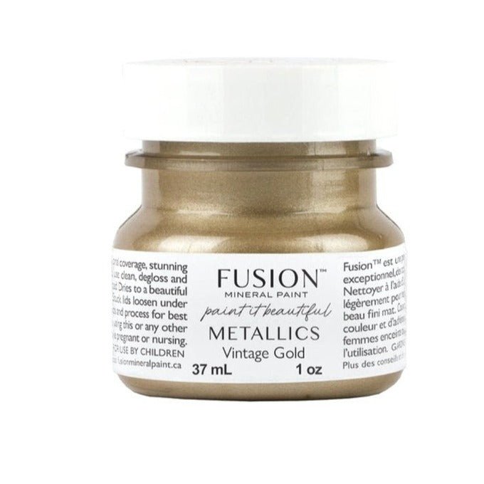 Fusion Metallics - METALLIC VINTAGE GOLD - 37ml/250ml - Paint - Metallic - Baillea's Interiors -