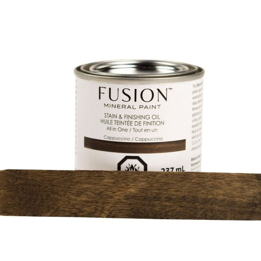 STAIN AND FINISHING OIL - Cappuccino- All In One - Fusion 237 ml