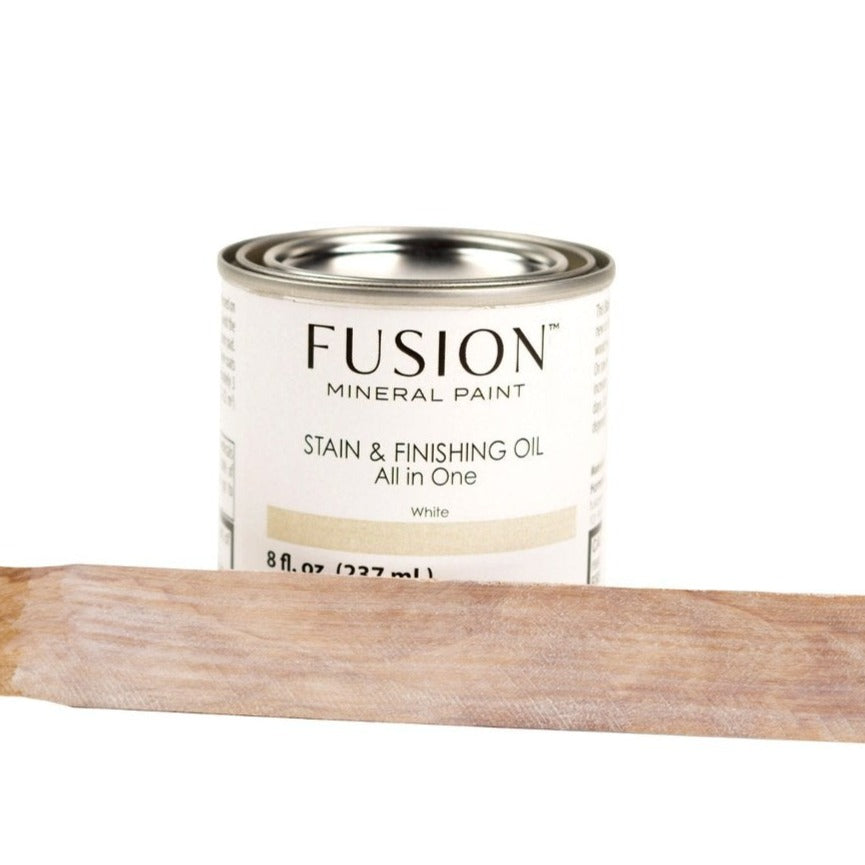 STAIN AND FINISHING OIL - White - All In One - Fusion 237 ml