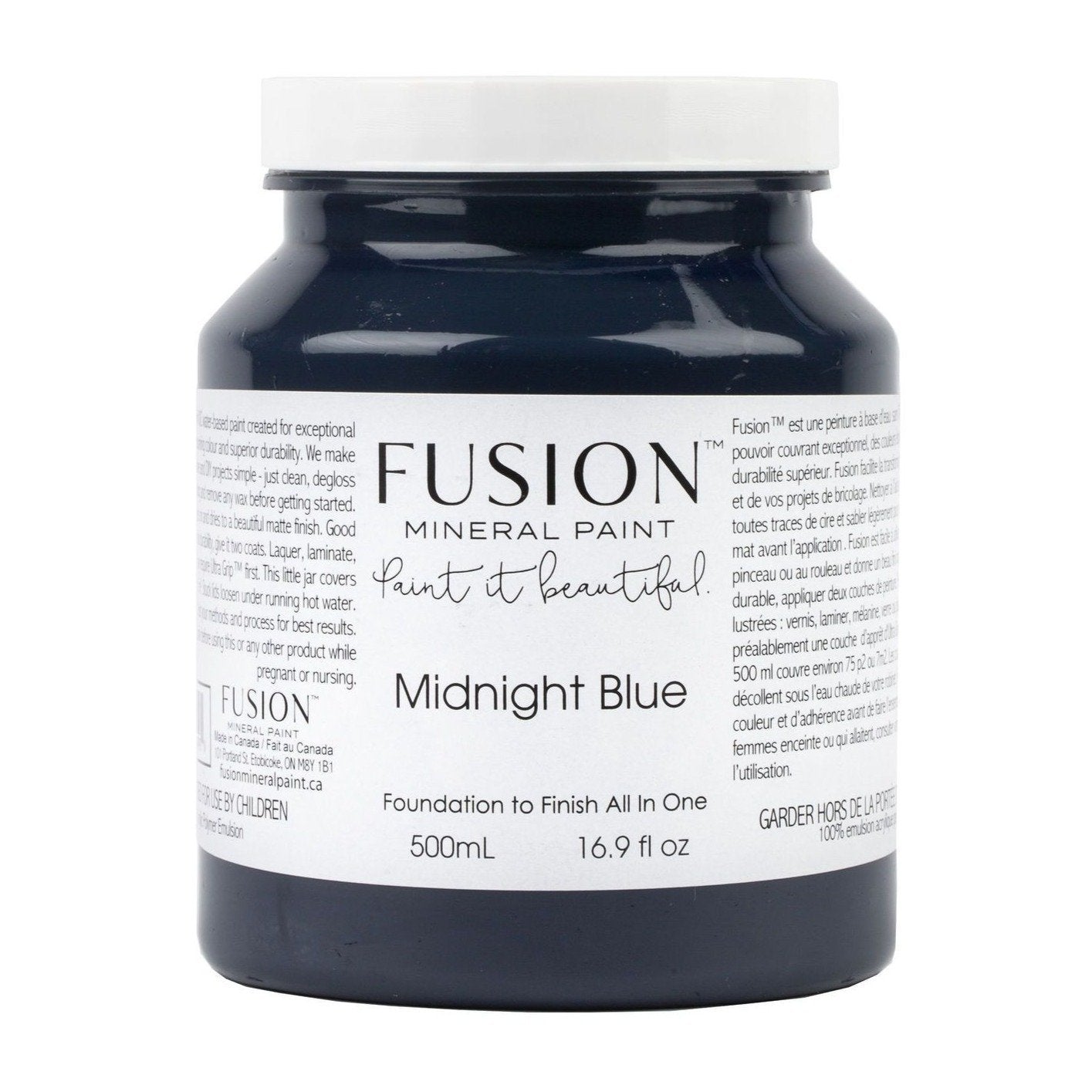 MIDNIGHT BLUE - Fusion Mineral Paint - 37ml, 500ml