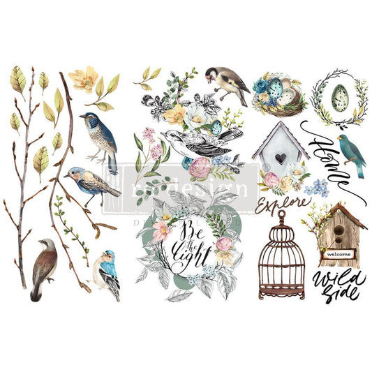 GARDEN MARVELS - 3 sheets - 6" x 12" each - Redesign Decor Transfer Decal - Furniture Transfer - Baillea's Interiors -