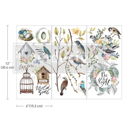 GARDEN MARVELS - 3 sheets - 6" x 12" each - Redesign Decor Transfer Decal - Furniture Transfer - Baillea's Interiors -
