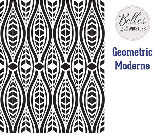GEOMETRIC MODERNE Stencils 35.5cm x 45.7cm by Belles and Whistles - Stencil - Baillea's Interiors -