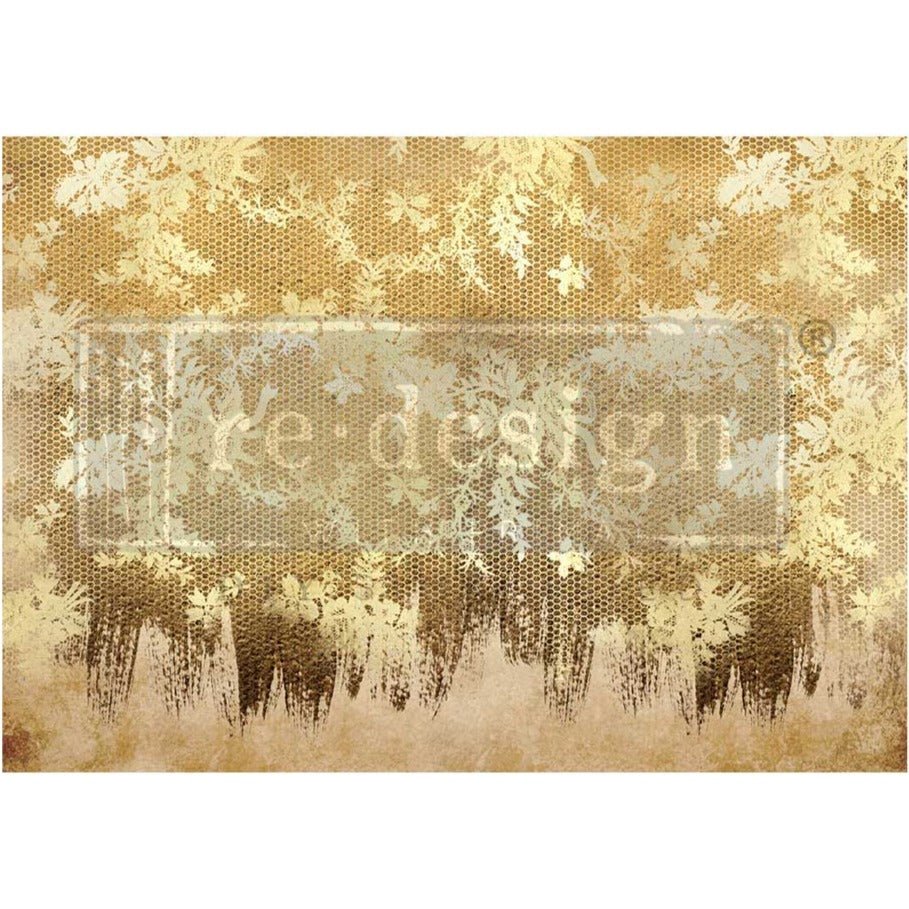 GILDED LACE - A1 Rice Paper for Decoupage - LARGE - 59.4cm x 84.1cm - Re-Design with Prima - Decoupage - Baillea's Interiors -