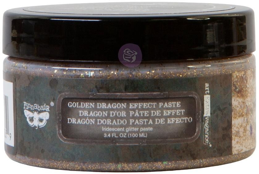 GOLDEN DRAGON Effect Paste, Art Extravagance, Mixed Media - Raised Stencil Medium, 100ml - Chalk Paste - Baillea's Interiors -