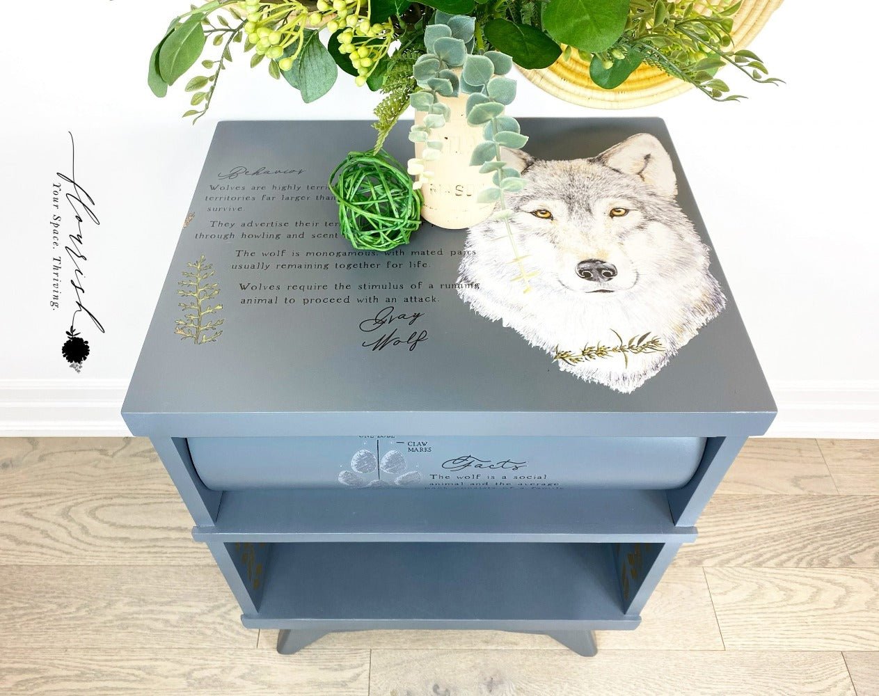 GRAY WOLF - 61cm x 89cm - Redesign Decor Transfer Decal - Furniture Transfer - Baillea's Interiors -