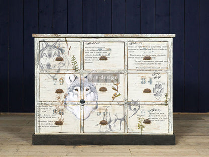 GRAY WOLF - 61cm x 89cm - Redesign Decor Transfer Decal - Furniture Transfer - Baillea's Interiors -
