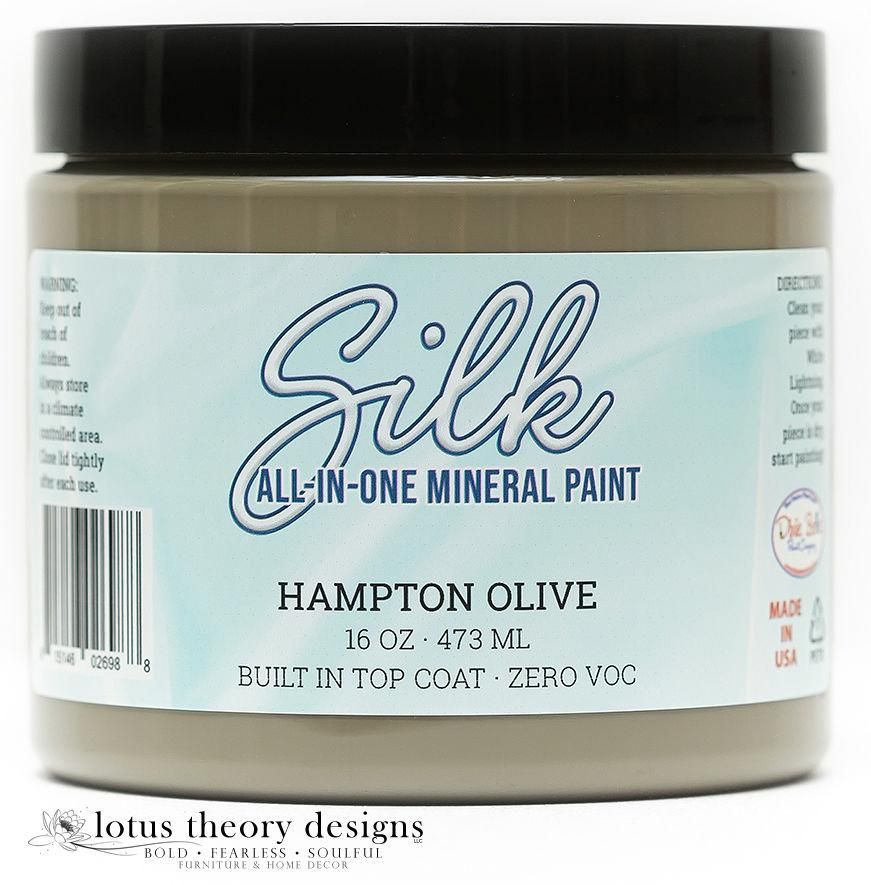 HAMPTON OLIVE Silk All-In-One Mineral Paint - 118ml - 473ml - 946ml Dixie Belle Paint - Paint - All In One - Baillea's Interiors -