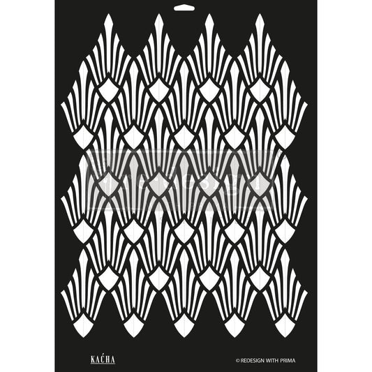 KACHA Sun Lit Diamonds Decor Stencils 46 cm x 61 cm by ReDesign with Prima - Stencil - Baillea's Interiors -