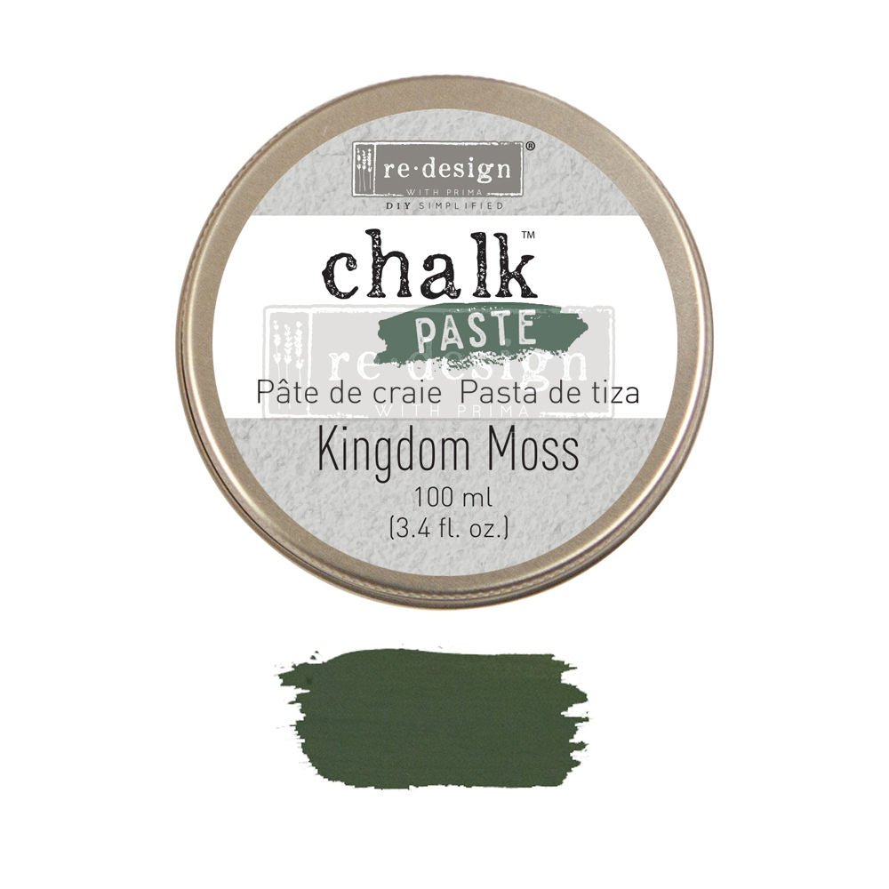 KINGDOM MOSS Chalk Paste Re-Design with Prima, Mixed Media - Raised Stencil Medium, 100ml - Chalk Paste - Baillea's Interiors -