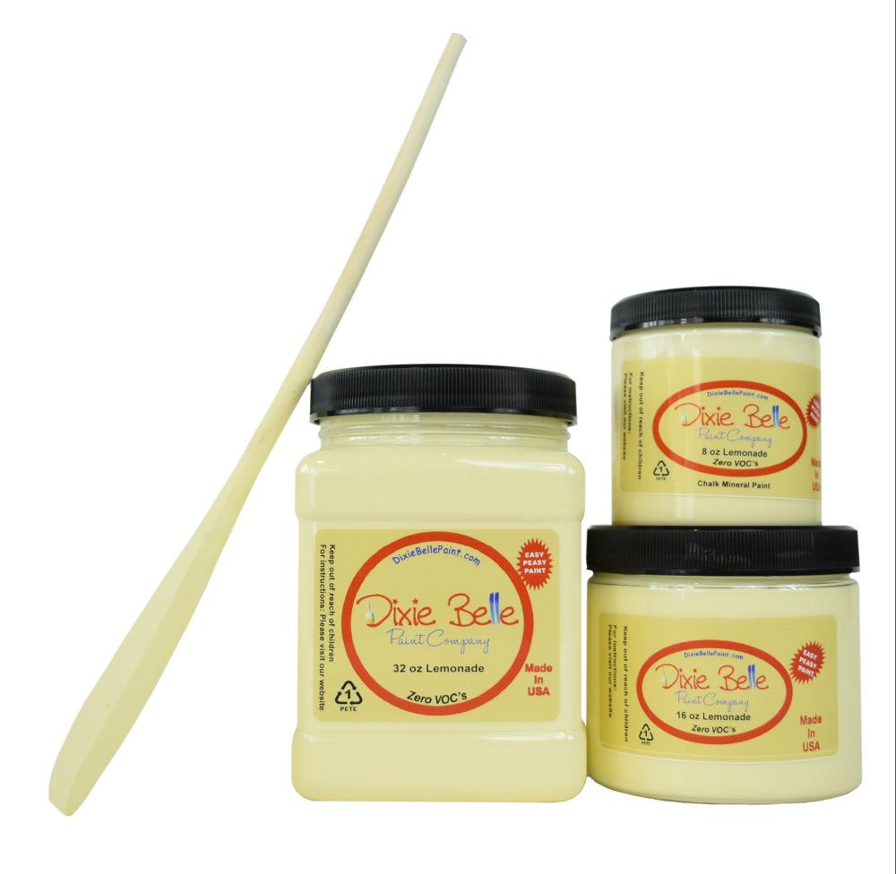 LEMONADE - Dixie Belle - Pale Yellow Chalk Mineral Paint - 118ml/4oz - 236ml/8oz - 473ml/16oz - 96ml/32oz - Paint - Chalk and Mineral - Baillea's Interiors -