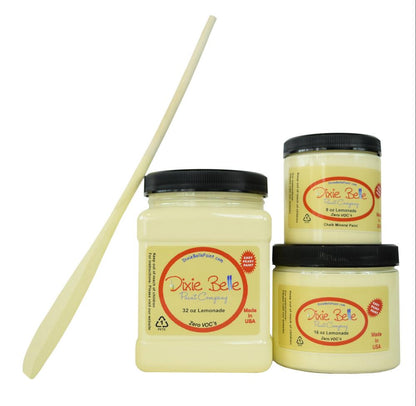 LEMONADE - Dixie Belle - Pale Yellow Chalk Mineral Paint - 118ml/4oz - 236ml/8oz - 473ml/16oz - 96ml/32oz - Paint - Chalk and Mineral - Baillea's Interiors -