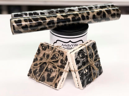 LEOPARD - Bronze - Rub On Metallic Foil by APS - Textile Friendly - Foils - Baillea's Interiors -