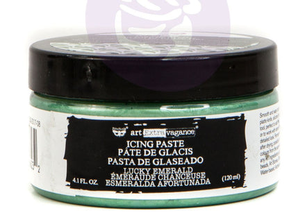 LUCKY EMERALD Metallic Icing Chalk Paste, Art Extravagance, Mixed Media - Raised Stencil Medium, 120ml - Chalk Paste - Baillea's Interiors -