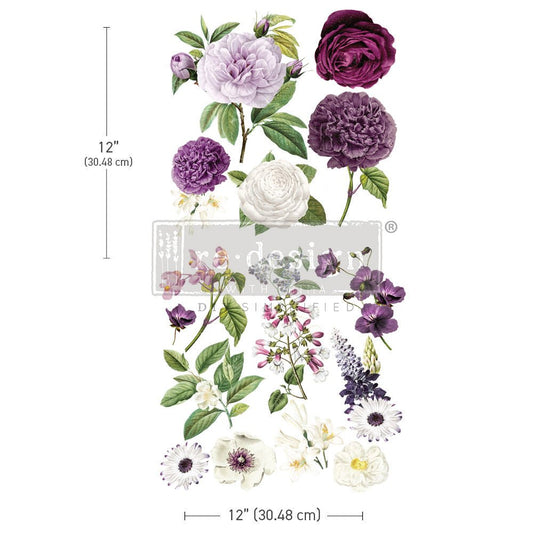 MAJESTIC BLOOMS - 30cm x 30cm - Redesign Decor Transfer Decal - Furniture Transfer - Baillea's Interiors -