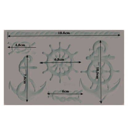 MARINER'S VOYAGE Decor Mould Re-Design with Prima 8" x 5" - Moulds - Baillea's Interiors -