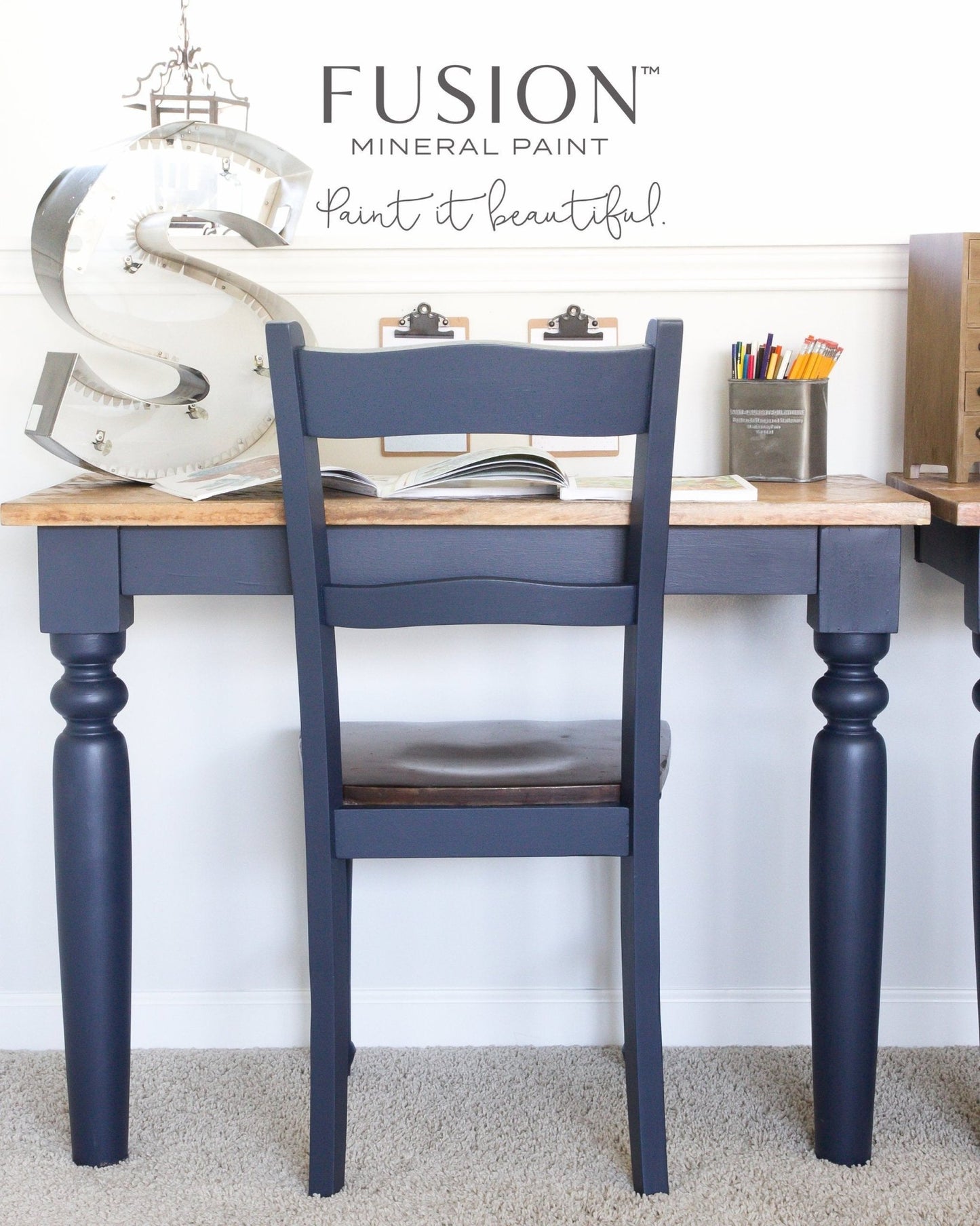 MIDNIGHT BLUE - Fusion Mineral Paint - 37ml, 500ml - Paint - All In One - Baillea's Interiors -