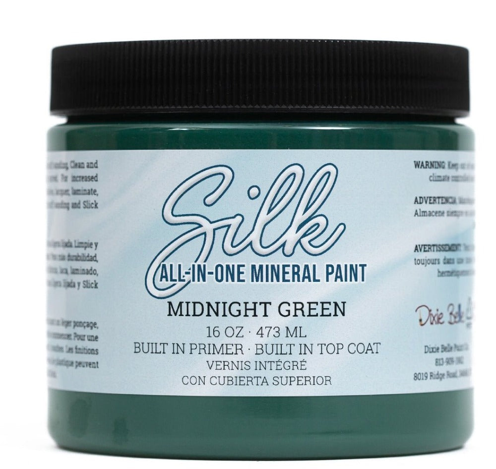 MIDNIGHT GREEN Silk All-In-One Mineral Paint 473ml Dixie Belle Paint