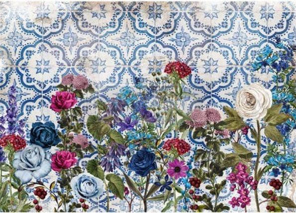 MOONLIGHT GARDEN - Rice Paper for Decoupage– 11.5″ X 16.25″ Re-Design with Prima - Decoupage - Baillea's Interiors -