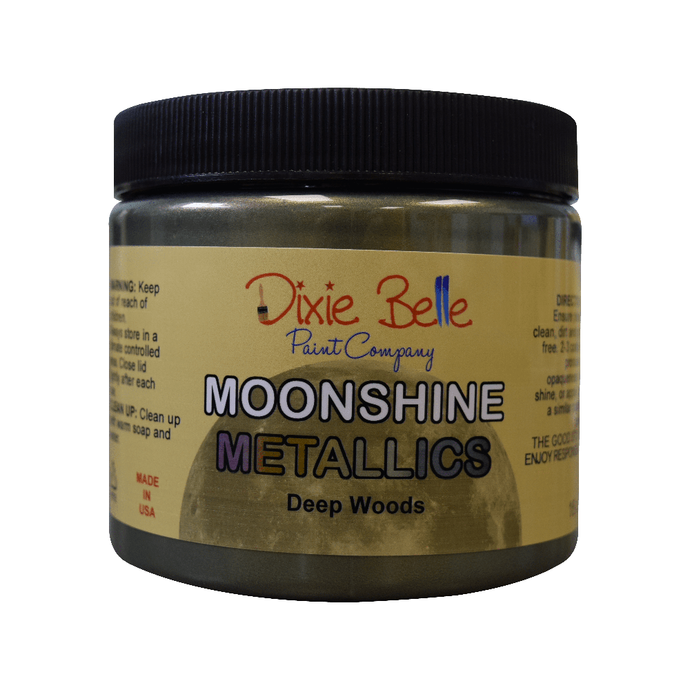 MOONSHINE METALLIC - Deep Woods - Dixie Belle - 4oz/118ml - 16oz/473ml - Paint - Metallic - Baillea's Interiors -
