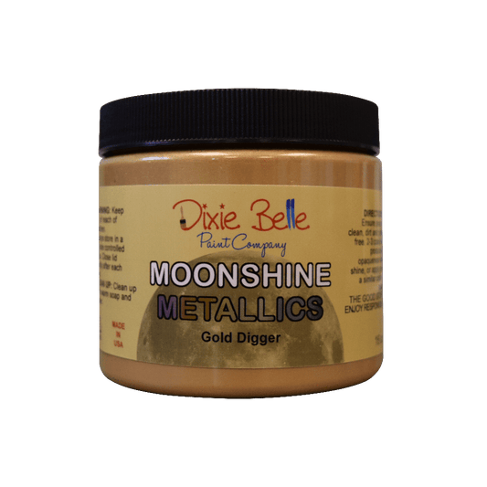 MOONSHINE METALLIC - Gold Digger - Dixie Belle - 4oz/118ml - 16oz/473ml - Paint - Metallic - Baillea's Interiors -