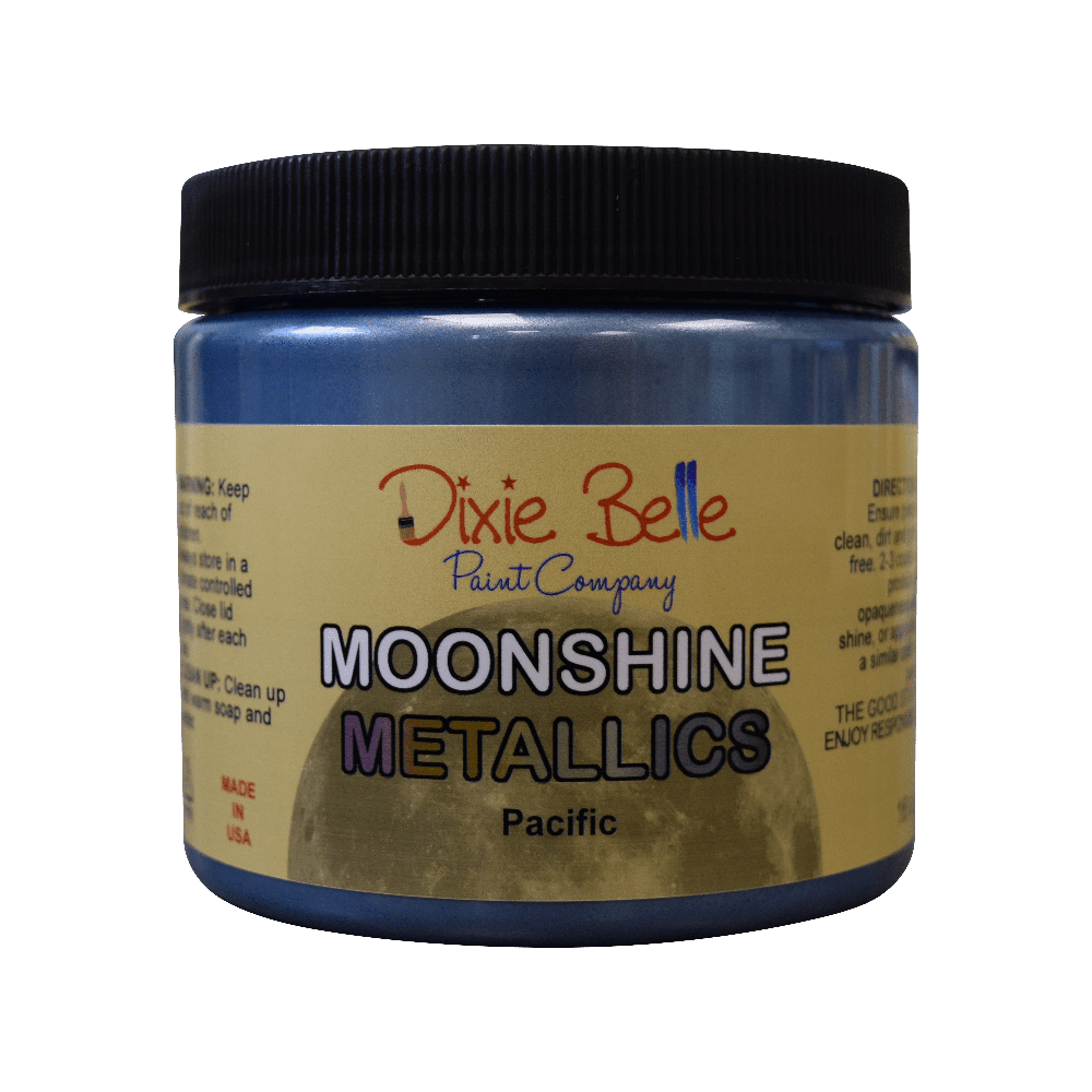 MOONSHINE METALLIC - Pacific - Dixie Belle - 4oz/118ml - 16oz/473ml - Paint - Metallic - Baillea's Interiors -