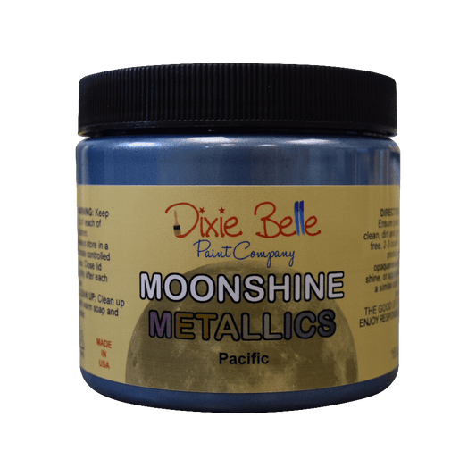 MOONSHINE METALLIC - Pacific - Dixie Belle - 4oz/118ml - 16oz/473ml - Paint - Metallic - Baillea's Interiors -
