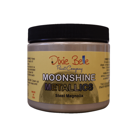 MOONSHINE METALLIC - Steel Magnolia - Dixie Belle - 4oz/118ml - 16oz/473ml - Paint - Metallic - Baillea's Interiors -