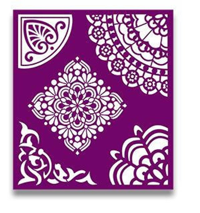 MOSAIC Silk Screen Stencils 3 designs 8" x 10" by Belles and Whistles - Stencil - Baillea's Interiors -