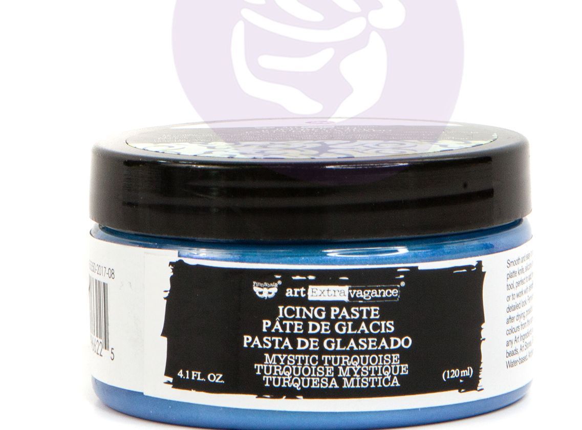 MYSTIC TURQUOISE Metallic Icing Chalk Paste, Art Extravagance, Mixed Media - Raised Stencil Medium, 120ml - Chalk Paste - Baillea's Interiors -