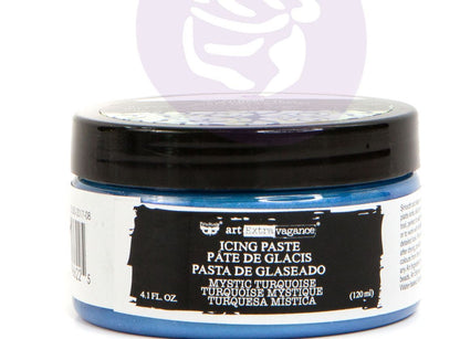 MYSTIC TURQUOISE Metallic Icing Chalk Paste, Art Extravagance, Mixed Media - Raised Stencil Medium, 120ml - Chalk Paste - Baillea's Interiors -